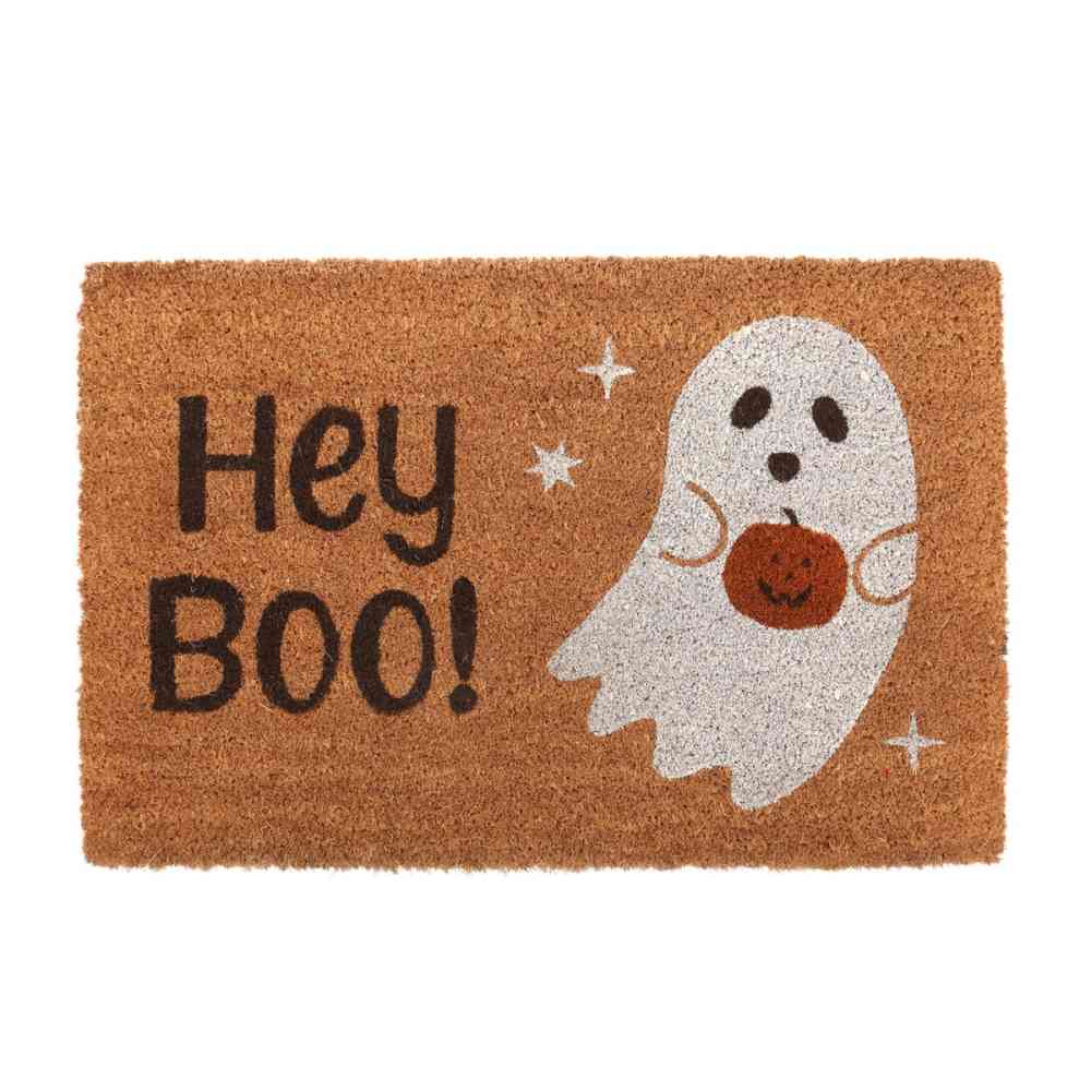 Something Different - Natural Hey Boo Ghost Doormat - Multicolours
